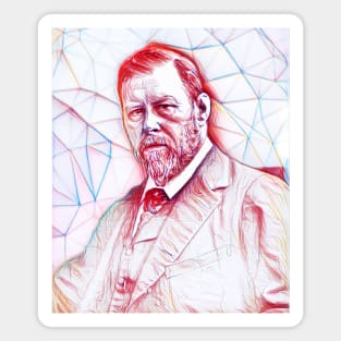 Bram Stoker Portrait | Bram Stoker Artwork Line Art Magnet